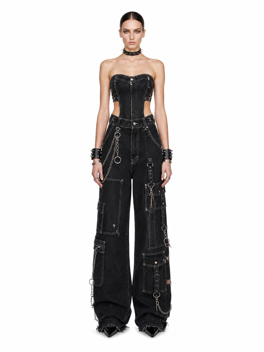 SS26 3/4 Chain Jumpsuit