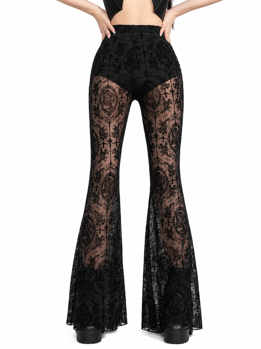 Grunge Mesh Flair Pants