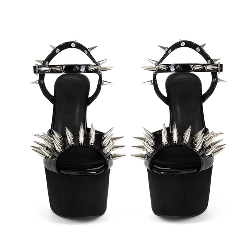 Black Spiked Heels