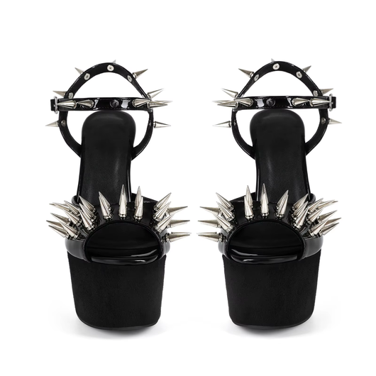 Black Spiked Heels