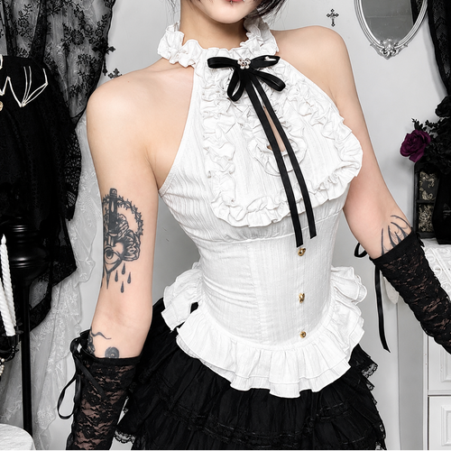 Nocturne Ruffle Corset Top