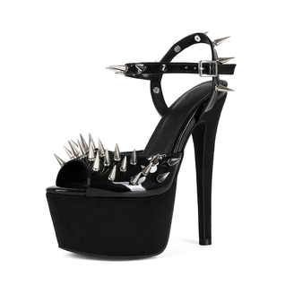 Black Spiked Heels