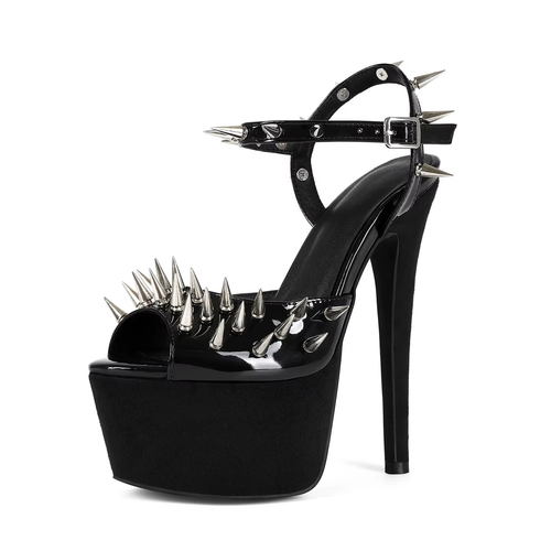 Black Spiked Heels