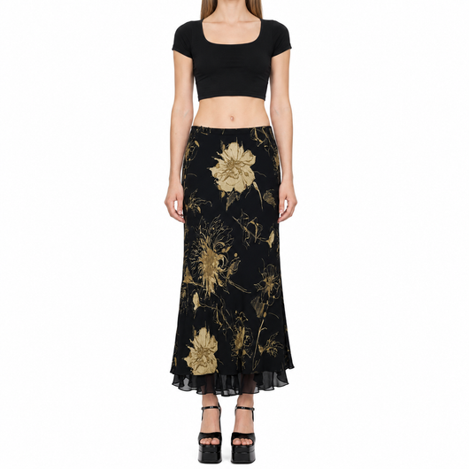 Double Layer Slim Skirt