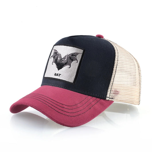 Baseball Cap With Bat Embroidery