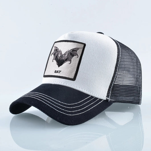 Baseball Cap With Bat Embroidery