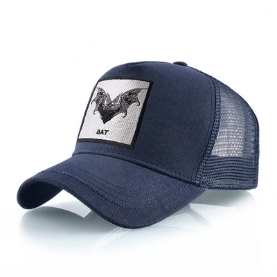 Baseball Cap With Bat Embroidery