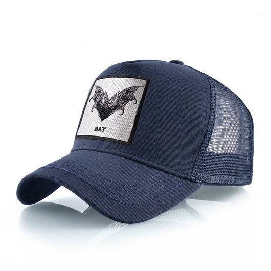 Baseball Cap With Bat Embroidery