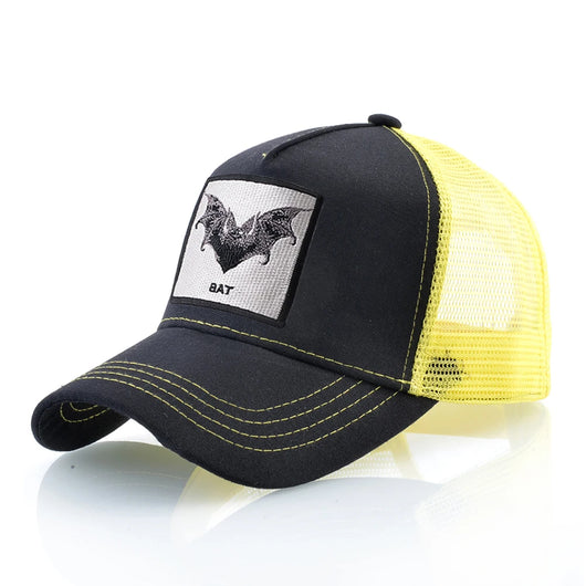 Baseball Cap With Bat Embroidery