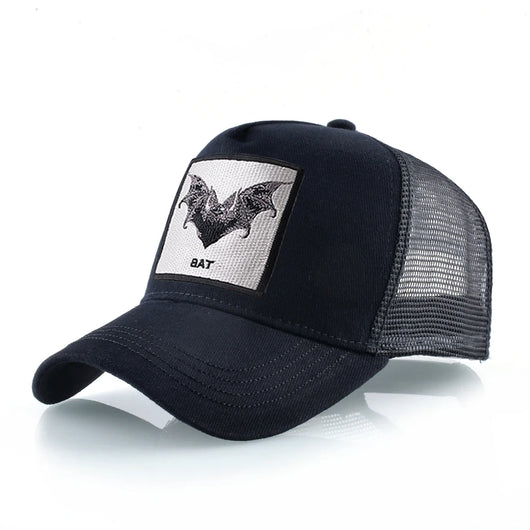 Baseball Cap With Bat Embroidery