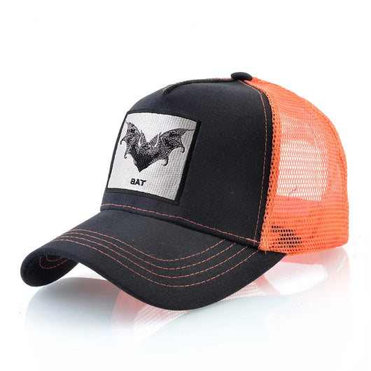 Baseball Cap With Bat Embroidery