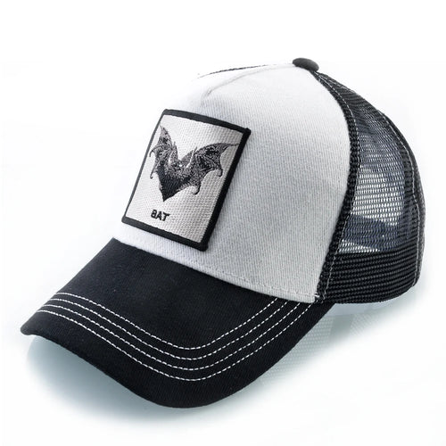 Baseball Cap With Bat Embroidery