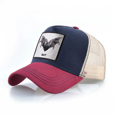 Baseball Cap With Bat Embroidery