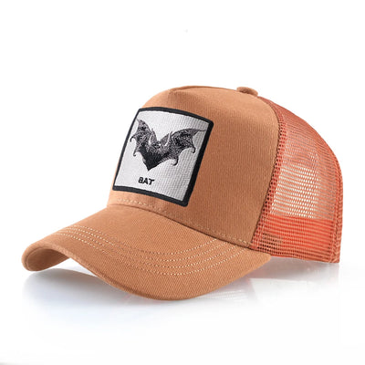 Baseball Cap With Bat Embroidery