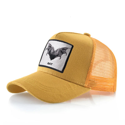 Baseball Cap With Bat Embroidery