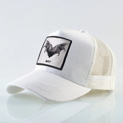 Baseball Cap With Bat Embroidery