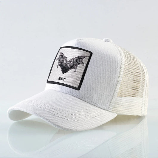 Baseball Cap With Bat Embroidery