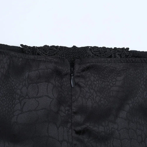 Goth Dark High Rise Skirt