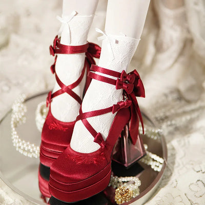 Glass Flower High Heels