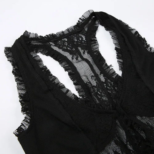 Noir Romance Lace Top