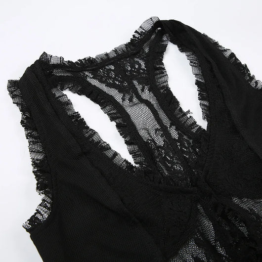 Noir Romance Lace Top
