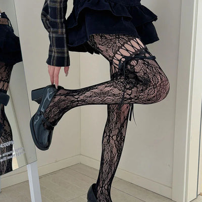 JK Lace Bow Tights