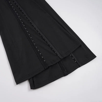Goth Dark Low Waist Flare Pants