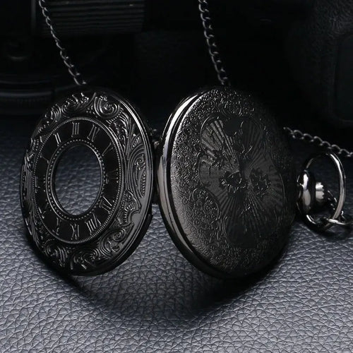 Vintage Black Pocket Watch
