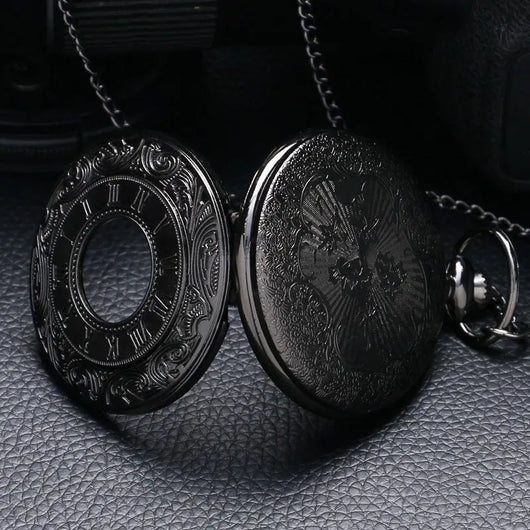 Vintage Black Pocket Watch