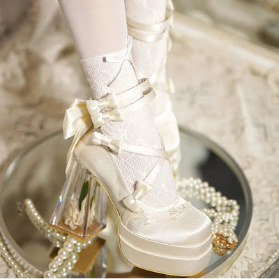 Glass Flower High Heels