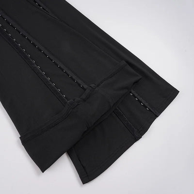 Goth Dark Low Waist Flare Pants