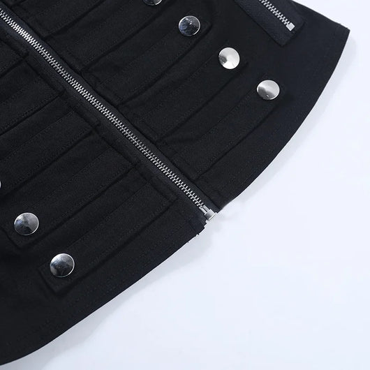 Studded Zip Top