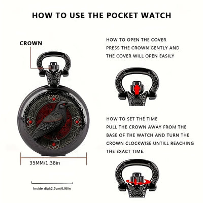 Raven Pocket Watch