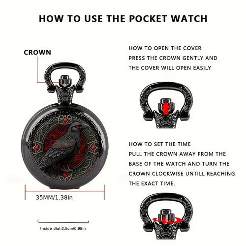 Raven Pocket Watch