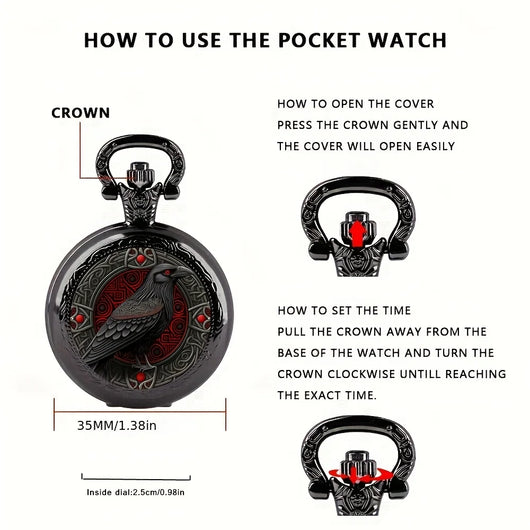 Raven Pocket Watch