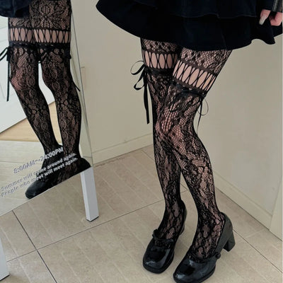 JK Lace Bow Tights