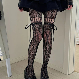 JK Lace Bow Tights