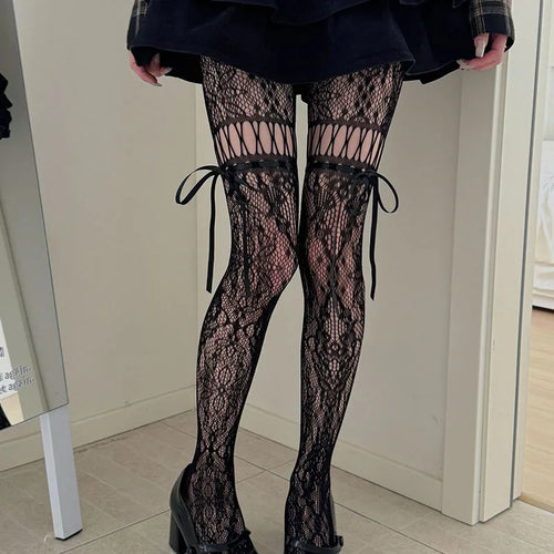 JK Lace Bow Tights