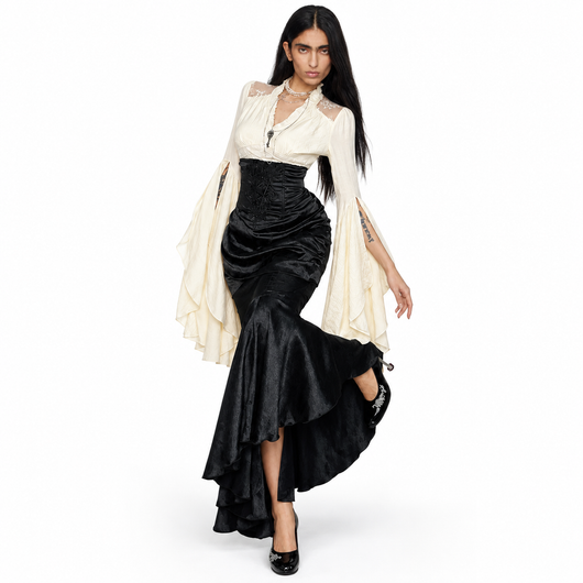 Goth Dark High Rise Skirt