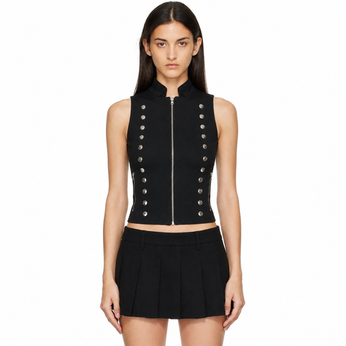 Studded Zip Top