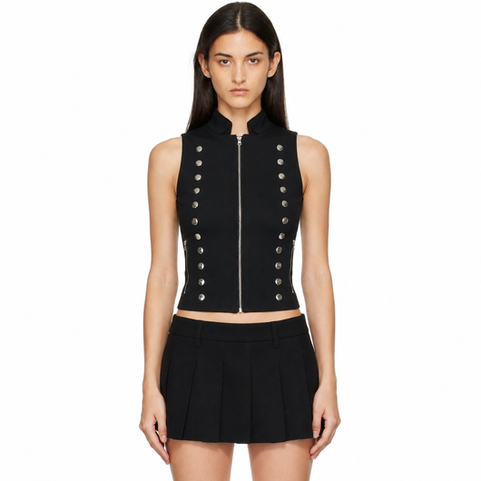 Studded Zip Top