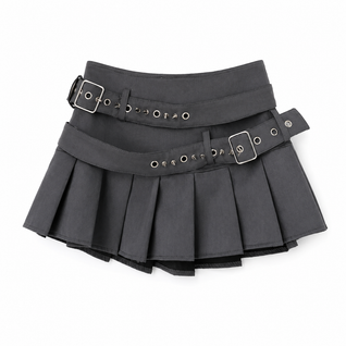 Rivet Belt Mini Skirt