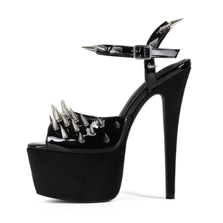 Black Spiked Heels