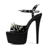 Black Spiked Heels