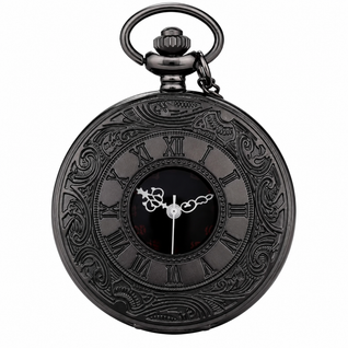 Vintage Black Pocket Watch