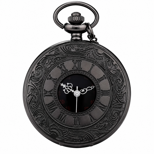 Vintage Black Pocket Watch