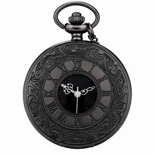 Vintage Black Pocket Watch